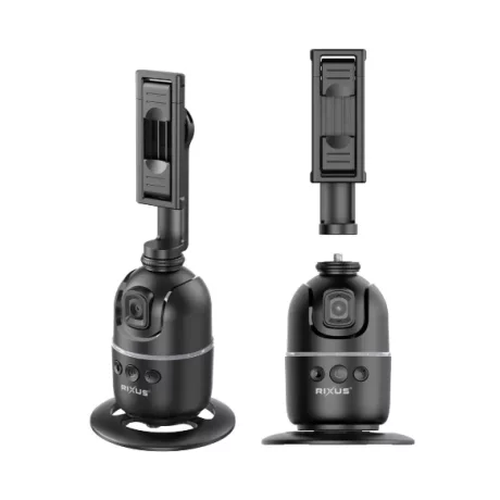 Rixus Auto Face Tracking pentru Vlog, Video, Tik Tok Black